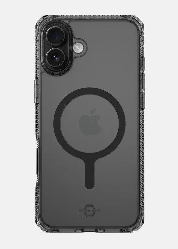 iPhone 16 Itskins Hybrid Vapor Touch Magsafe Case - Smoke - Tashqila iPhone 16 Itskins Hybrid Vapor Touch Magsafe Case - Smoke - Tashqila